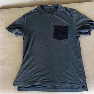 lululemon athletica Charcoal Tee with Black Pocket